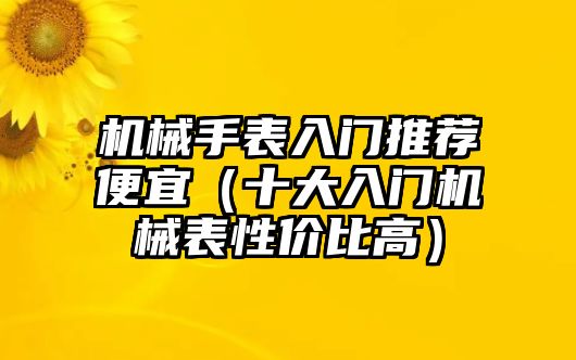 機械手表入門推薦便宜（十大入門機械表性價比高）