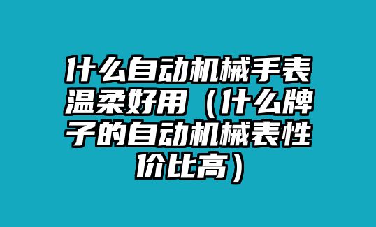 什么自動(dòng)機(jī)械手表溫柔好用（什么牌子的自動(dòng)機(jī)械表性價(jià)比高）