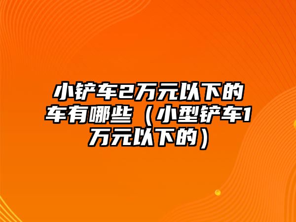 小鏟車2萬元以下的車有哪些（小型鏟車1萬元以下的）