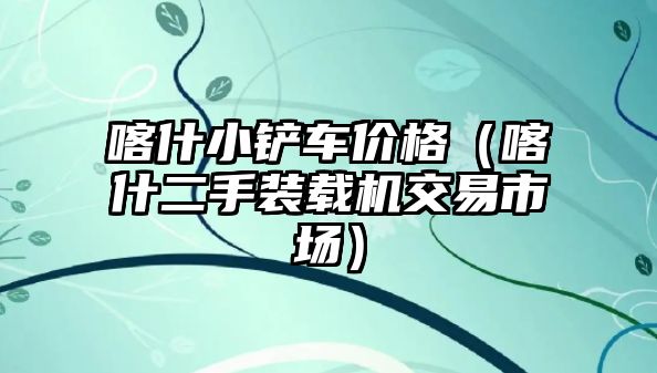 喀什小鏟車價格（喀什二手裝載機交易市場）