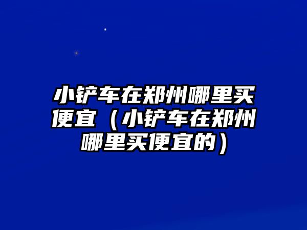 小鏟車在鄭州哪里買便宜（小鏟車在鄭州哪里買便宜的）