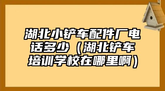 湖北小鏟車配件廠電話多少（湖北鏟車培訓學校在哪里啊）