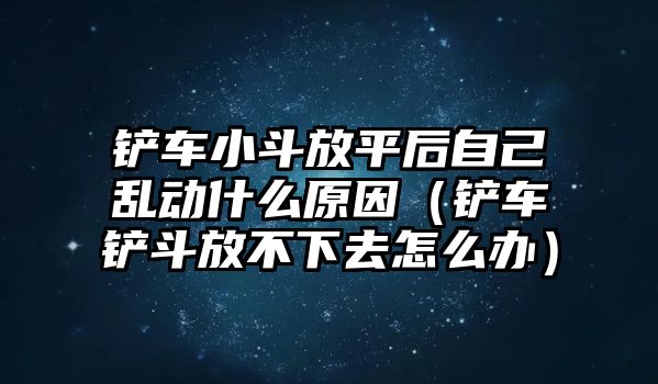 鏟車小斗放平后自己亂動(dòng)什么原因（鏟車鏟斗放不下去怎么辦）