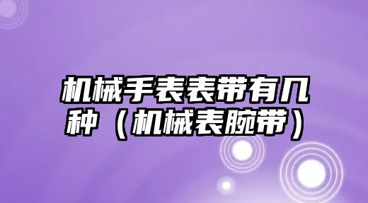 機械手表表帶有幾種（機械表腕帶）