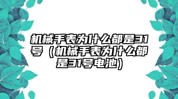 機械手表為什么都是31號（機械手表為什么都是31號電池）