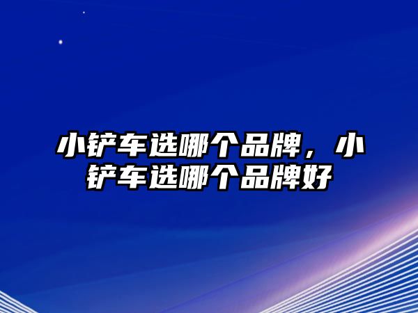 小鏟車選哪個品牌，小鏟車選哪個品牌好