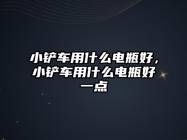 小鏟車用什么電瓶好，小鏟車用什么電瓶好一點