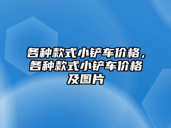 各種款式小鏟車價格，各種款式小鏟車價格及圖片