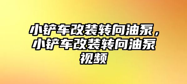 小鏟車改裝轉向油泵，小鏟車改裝轉向油泵視頻