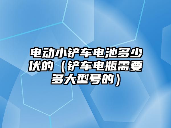 電動小鏟車電池多少伏的（鏟車電瓶需要多大型號的）