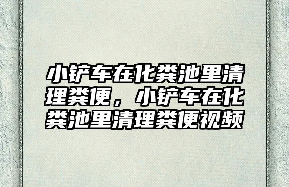 小鏟車在化糞池里清理糞便，小鏟車在化糞池里清理糞便視頻