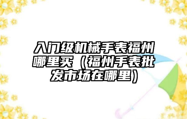 入門級機械手表福州哪里買（福州手表批發市場在哪里）