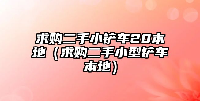 求購二手小鏟車20本地（求購二手小型鏟車本地）