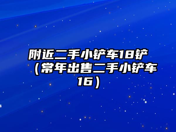 附近二手小鏟車18鏟（常年出售二手小鏟車16）