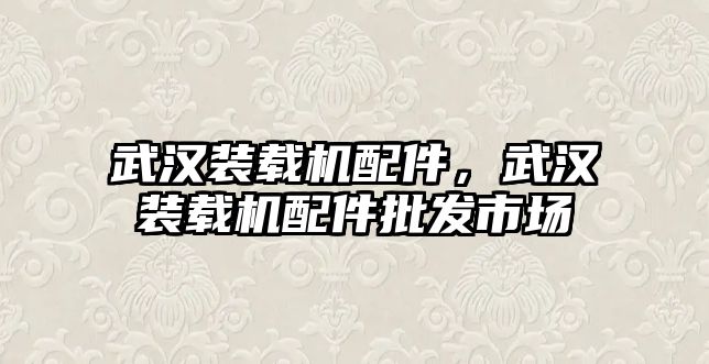 武漢裝載機配件，武漢裝載機配件批發市場