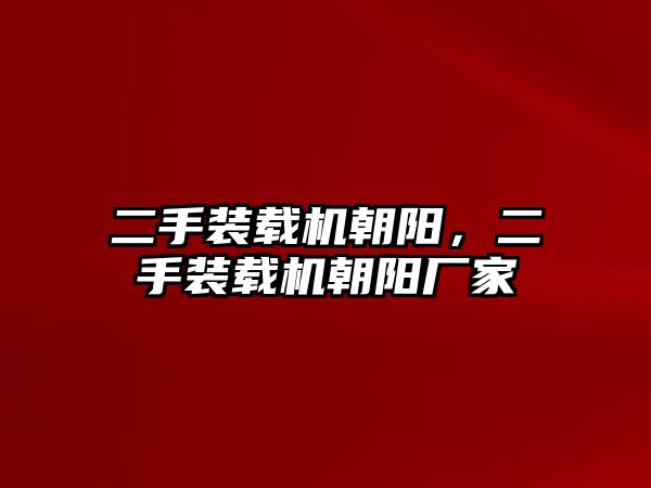 二手裝載機朝陽，二手裝載機朝陽廠家