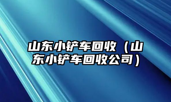 山東小鏟車回收（山東小鏟車回收公司）