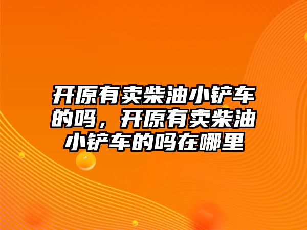 開原有賣柴油小鏟車的嗎，開原有賣柴油小鏟車的嗎在哪里