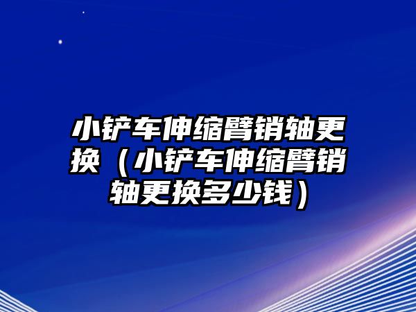 小鏟車伸縮臂銷軸更換（小鏟車伸縮臂銷軸更換多少錢）