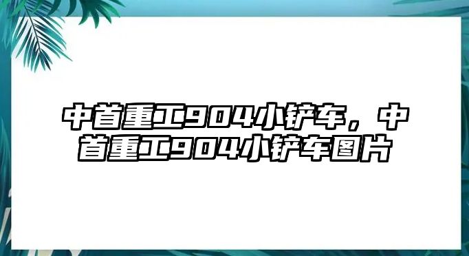 中首重工904小鏟車，中首重工904小鏟車圖片