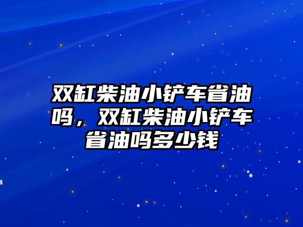 雙缸柴油小鏟車省油嗎，雙缸柴油小鏟車省油嗎多少錢