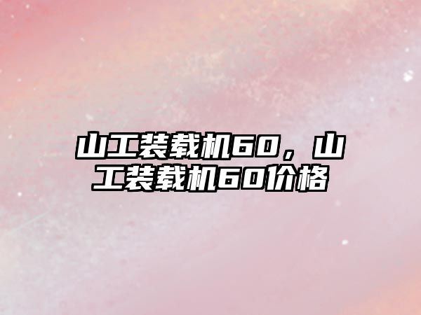 山工裝載機60，山工裝載機60價格