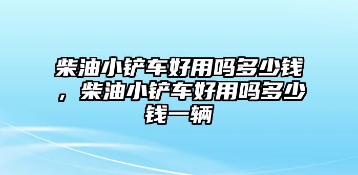 柴油小鏟車好用嗎多少錢，柴油小鏟車好用嗎多少錢一輛