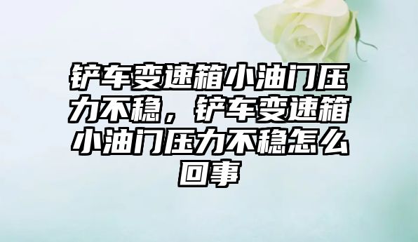 鏟車變速箱小油門壓力不穩，鏟車變速箱小油門壓力不穩怎么回事