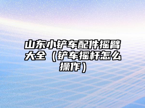 山東小鏟車配件搖臂大全（鏟車搖桿怎么操作）