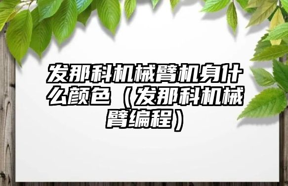 發那科機械臂機身什么顏色（發那科機械臂編程）