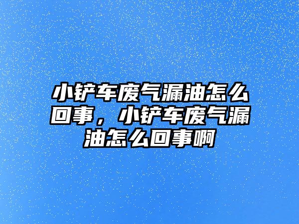 小鏟車廢氣漏油怎么回事，小鏟車廢氣漏油怎么回事啊