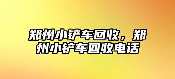 鄭州小鏟車回收，鄭州小鏟車回收電話