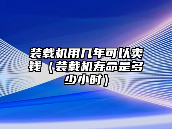 裝載機(jī)用幾年可以賣(mài)錢(qián)（裝載機(jī)壽命是多少小時(shí)）