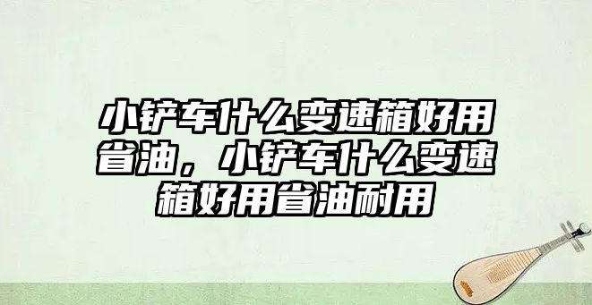 小鏟車什么變速箱好用省油，小鏟車什么變速箱好用省油耐用