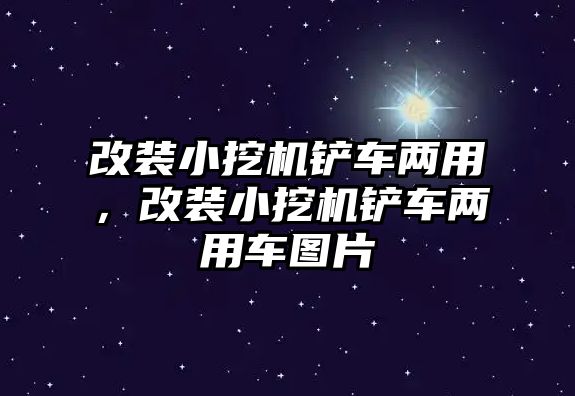 改裝小挖機鏟車兩用，改裝小挖機鏟車兩用車圖片