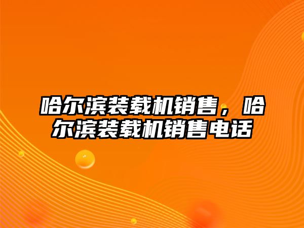 哈爾濱裝載機銷售，哈爾濱裝載機銷售電話