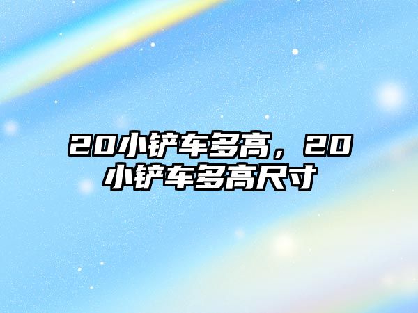 20小鏟車多高，20小鏟車多高尺寸