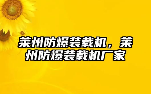 萊州防爆裝載機(jī)，萊州防爆裝載機(jī)廠家