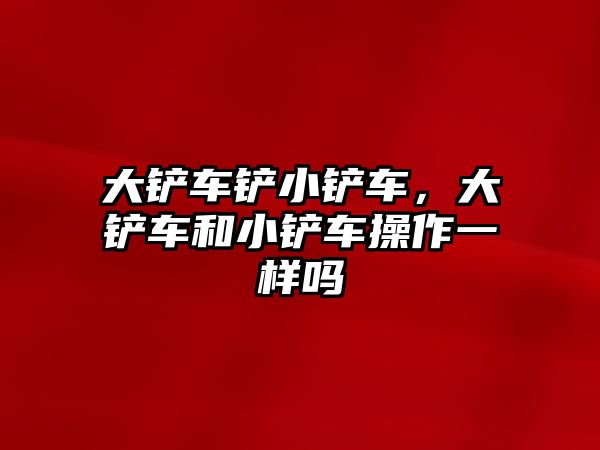 大鏟車鏟小鏟車，大鏟車和小鏟車操作一樣嗎