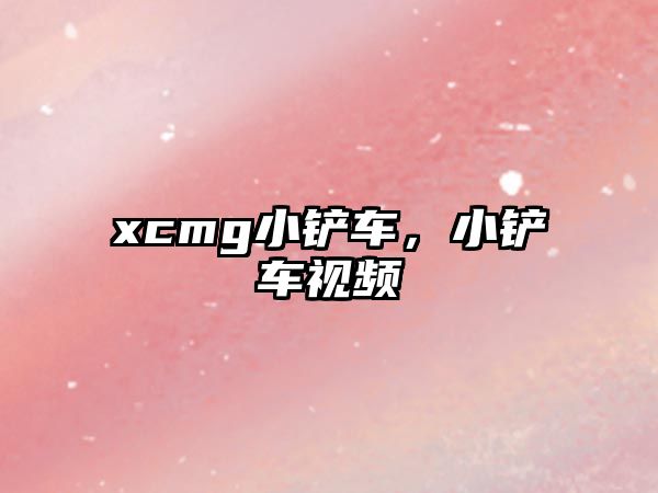 xcmg小鏟車，小鏟車視頻