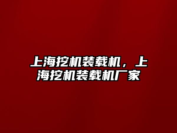 上海挖機裝載機，上海挖機裝載機廠家