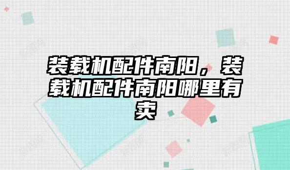 裝載機配件南陽，裝載機配件南陽哪里有賣