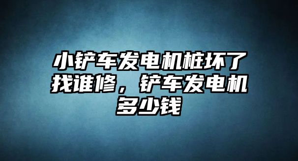 小鏟車發電機樁壞了找誰修，鏟車發電機多少錢