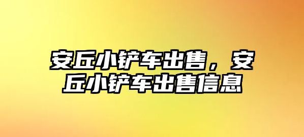 安丘小鏟車出售，安丘小鏟車出售信息