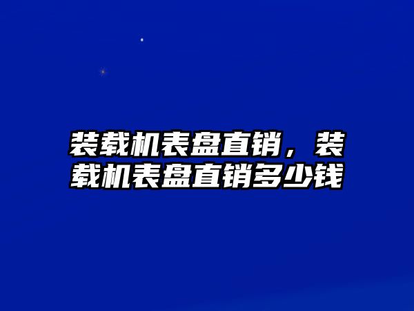 裝載機表盤直銷，裝載機表盤直銷多少錢