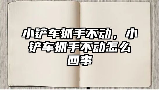 小鏟車抓手不動，小鏟車抓手不動怎么回事