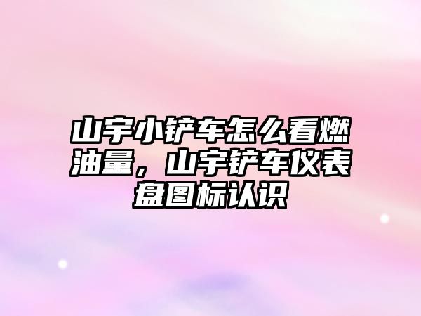 山宇小鏟車怎么看燃油量，山宇鏟車儀表盤圖標(biāo)認(rèn)識(shí)