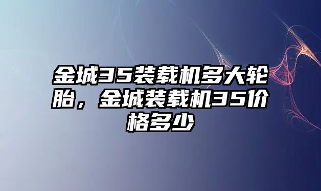 金城35裝載機(jī)多大輪胎，金城裝載機(jī)35價格多少