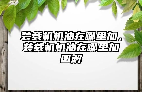 裝載機(jī)機(jī)油在哪里加，裝載機(jī)機(jī)油在哪里加圖解