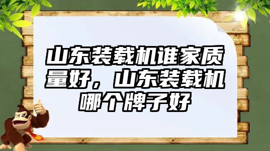 山東裝載機(jī)誰(shuí)家質(zhì)量好，山東裝載機(jī)哪個(gè)牌子好